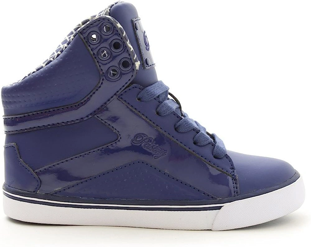 Navy Pop Tart Grid Sneakers voor Kids: Stap in Stijl, Maat 12, Blauwe Fantasie!